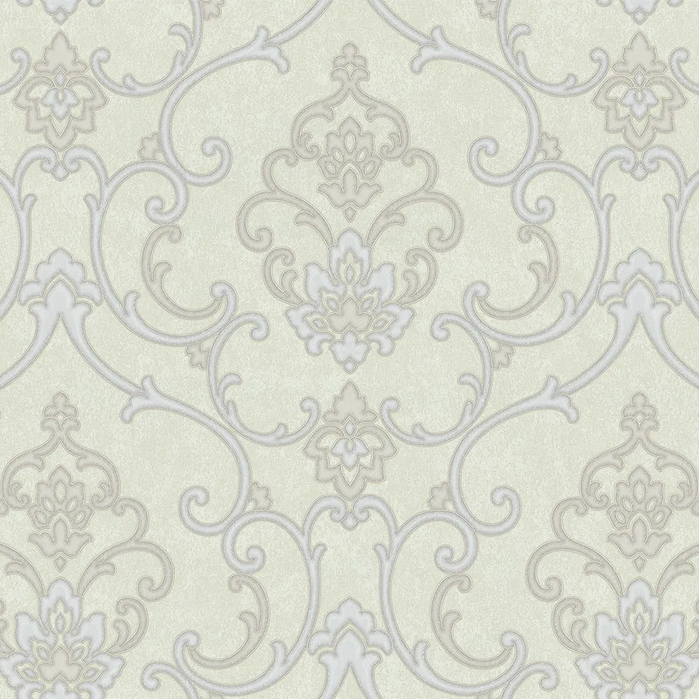 Cream Embossed Wallpaper – 3D Texturing (6806-2)